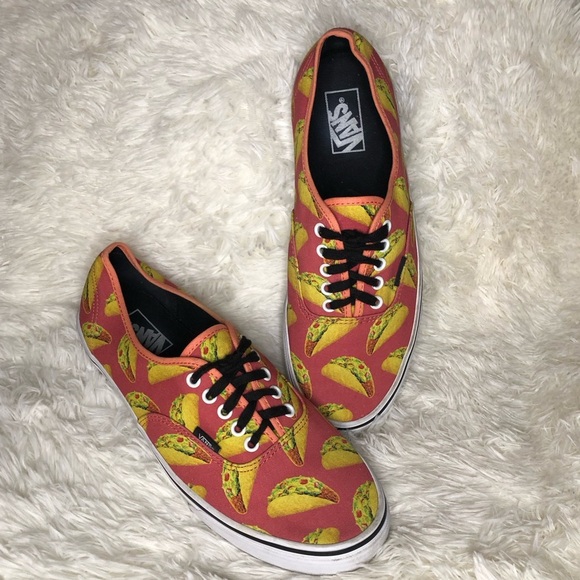 🌮Vans Taco Print Sneakers Men’s 10.5 Women’s 12 🌮 - Picture 2 of 16